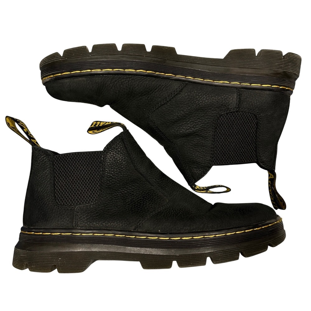 Dr. Martens Hardie II Black Leather Chelsea Boots Mens 10 Womens 11 EU 43 - Picture 1 of 8
